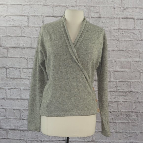 Vintage 80s Lambswool Angora Wrap Sweater - Picture 1 of 6